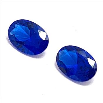 1.56ctw Lot Of Matching Cobalt Neon Blue Stones