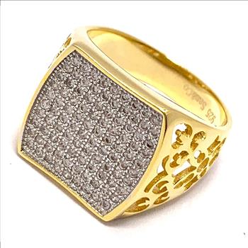 $159 Retail SAM & Co Design 1.50ctw Diamonique Diamond Unisex Ring Size 8