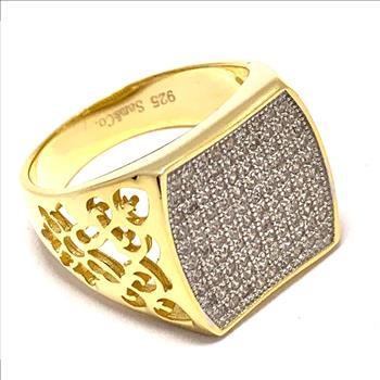 $159 Retail SAM & Co Design 1.50ctw Diamonique Diamond Unisex Ring Size 8