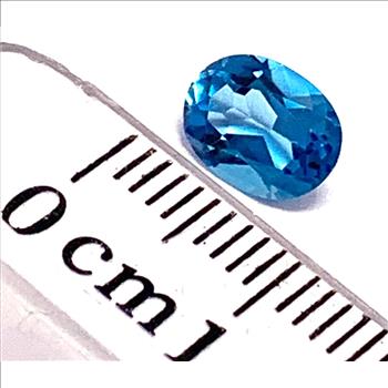1.60ctw Natural Oval Cut Loose London Blue Topaz Gemstone 8X6 mm