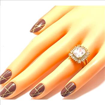 16.50ctw Diamonique Diamond Engagement Ring