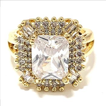 16.50ctw Diamonique Diamond Engagement Ring