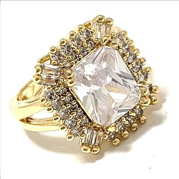 16.50ctw Diamonique Diamond Engagement Ring