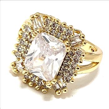 16.50ctw Diamonique Diamond Engagement Ring