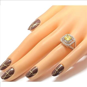 1.78ctw Citrine & White Sapphire Ring