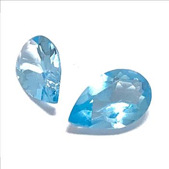 1.78ctw Lot of Natural Matching  Brazilian Blue Topaz Loose Gemstones 8X6 MM