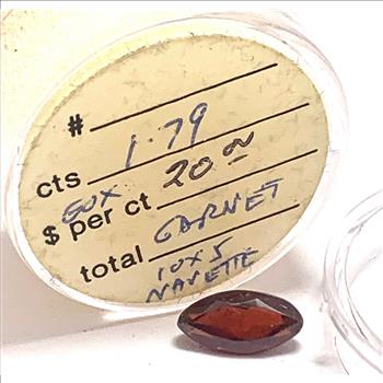 1.79ctw Natural Untreated Indian Almandite Garnet Loose Gemstones 10X5 MM