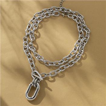 18 Gold Overlay Modern Design Double Necklace TAGO Design