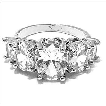 18.00ctw Diamonique Diamond 5 Stone Anniversary Ring