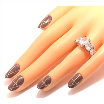 18.00ctw Diamonique Diamond 5 Stone Anniversary Ring