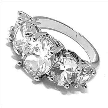 18.00ctw Diamonique Diamond 5 Stone Anniversary Ring