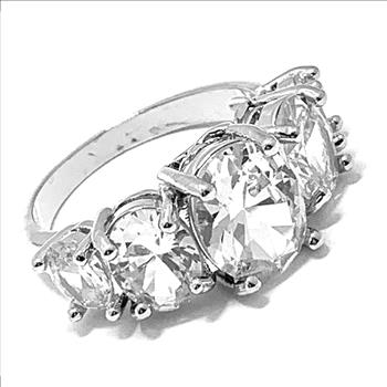 18.00ctw Diamonique Diamond 5 Stone Anniversary Ring