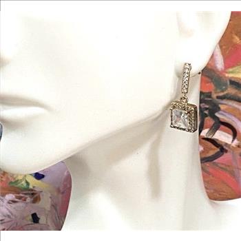 1.80ctw White Sapphire Earrings