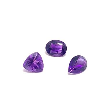 1.84 ctw Lot of Natural Brazilian Untreated Amethyst Gemstones