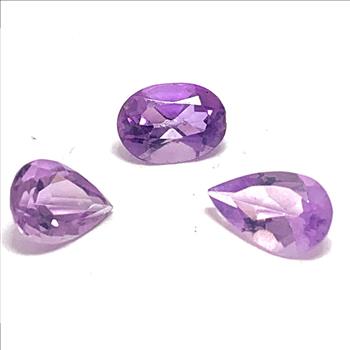 1.84 ctw Lot of Natural Brazilian Untreated Amethyst Gemstones