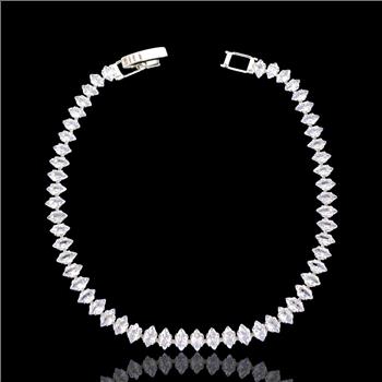 18K Gold Overlay 7.00ctw Diamonique Diamond Tennis Bracelet