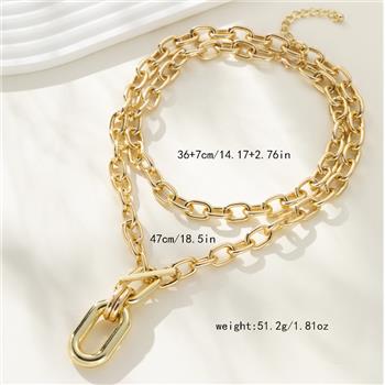 18K Gold Overlay Double Necklace TAGO Design