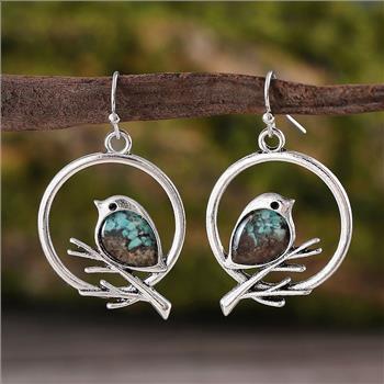 18K Gold Overlay Opal Necklace & Earrings Set