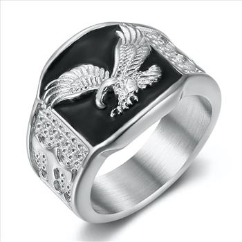 18k GoldOver Stainless Steel Unisex Eagle Ring