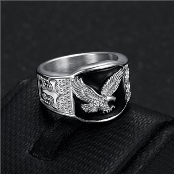 18k GoldOver Stainless Steel Unisex Eagle Ring