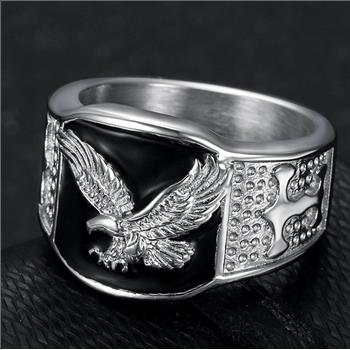 18k GoldOver Stainless Steel Unisex Eagle Ring