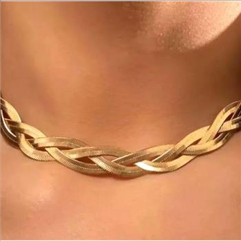 18k Yellow Gold Overlay Fancy Ladies Necklace