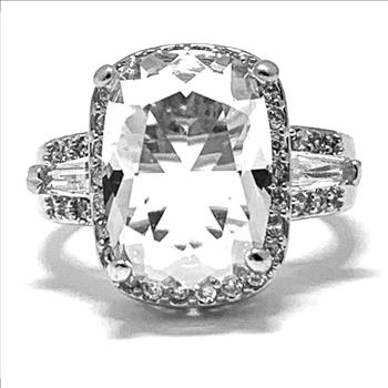 19.00ctw Diamonique Diamond Engagement Ring
