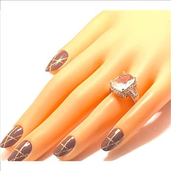 19.00ctw Diamonique Diamond Engagement Ring