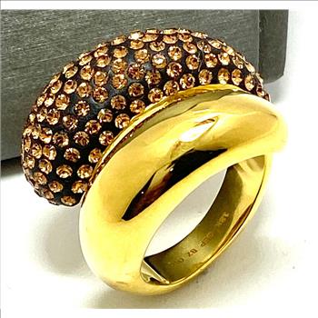 2.00 ctw Cognac Italian Crystal Ring