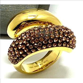 2.00 ctw Cognac Italian Crystal Ring