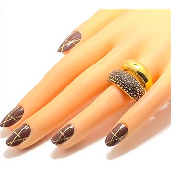 2.00 ctw Cognac Italian Crystal Ring