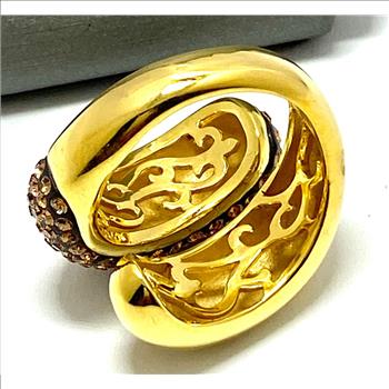 2.00 ctw Cognac Italian Crystal Ring