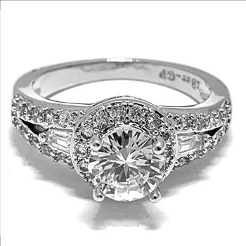 2.00ctw Diamonique Diamond Engagement Ring Size 6.5