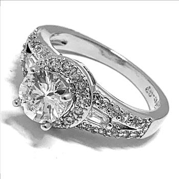 2.00ctw Diamonique Diamond Engagement Ring Size 6.5