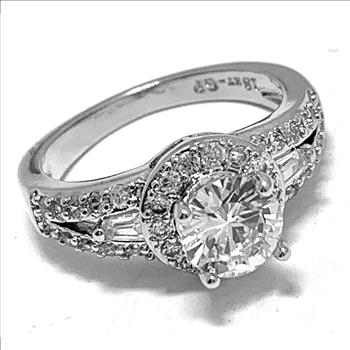 2.00ctw Diamonique Diamond Engagement Ring Size 6.5