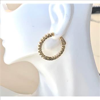 2.00ctw Diamonique Diamond Inside Out Hoop Earrings
