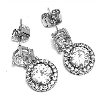 2.00ctw Diamonique Diamond Stud Earrings - DANCING DIAMOND Collection