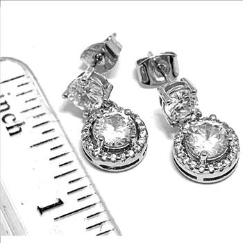 2.00ctw Diamonique Diamond Stud Earrings - DANCING DIAMOND Collection
