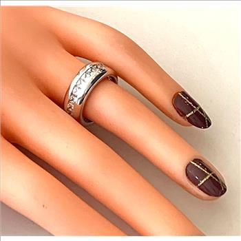 2.00ctw Moissanite Eternity Ring in 18k WG & .925 Sterling Silver