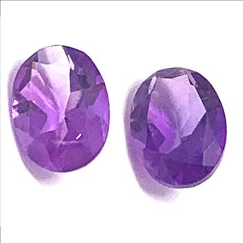 2.05ctw Lot Of Oval Cut Amethyst Matching Loose Stones 6X8mm