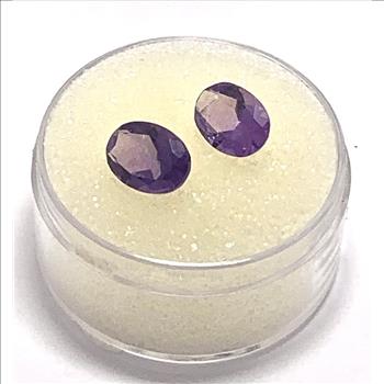 2.05ctw Lot Of Oval Cut Amethyst Matching Loose Stones 6X8mm