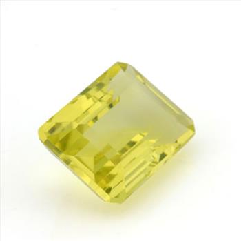 20.71ct Genuine Octagon Cut Lemon Quartz 15x20 mm Gemstone