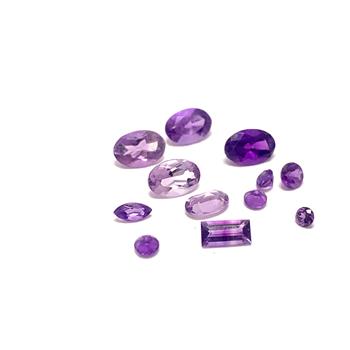 2.10 ctw Lot of Natural Brazilian Untreated Amethyst Gemstones