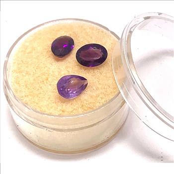 2.17ctw Natural Untreated Brazilian Amethyst Loose Gemstones 8X5 MM