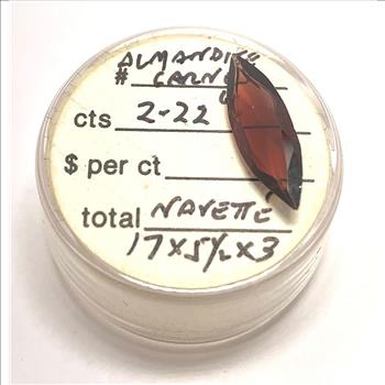 2.22ct  Natural  Almandine Garnet Loose Gemstone 17mm x 5.5 x 3mm
