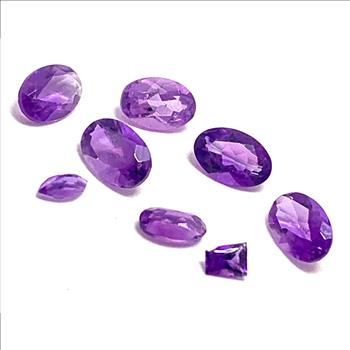 2.27 ctw Lot of Natural Brazilian Untreated Amethyst Gemstones