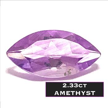 2.33ctw Natural Amethyst MQ Cut Loose Gemstone 14X6 mm