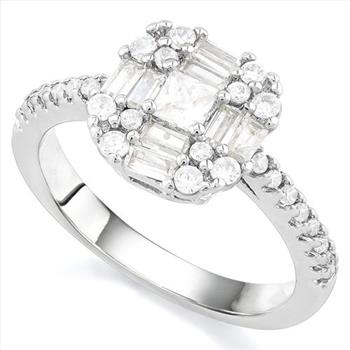 2.35ctw AAA+ Grade Fine Cubic Zirconia Engagement Ring