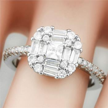 2.35ctw Fine Cubic Zirconia Engagement Ring sz7