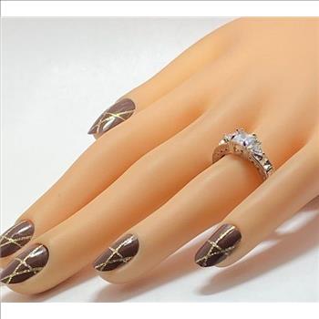 2.60ctw AAA+ grade White Cubic Zirconia Ring